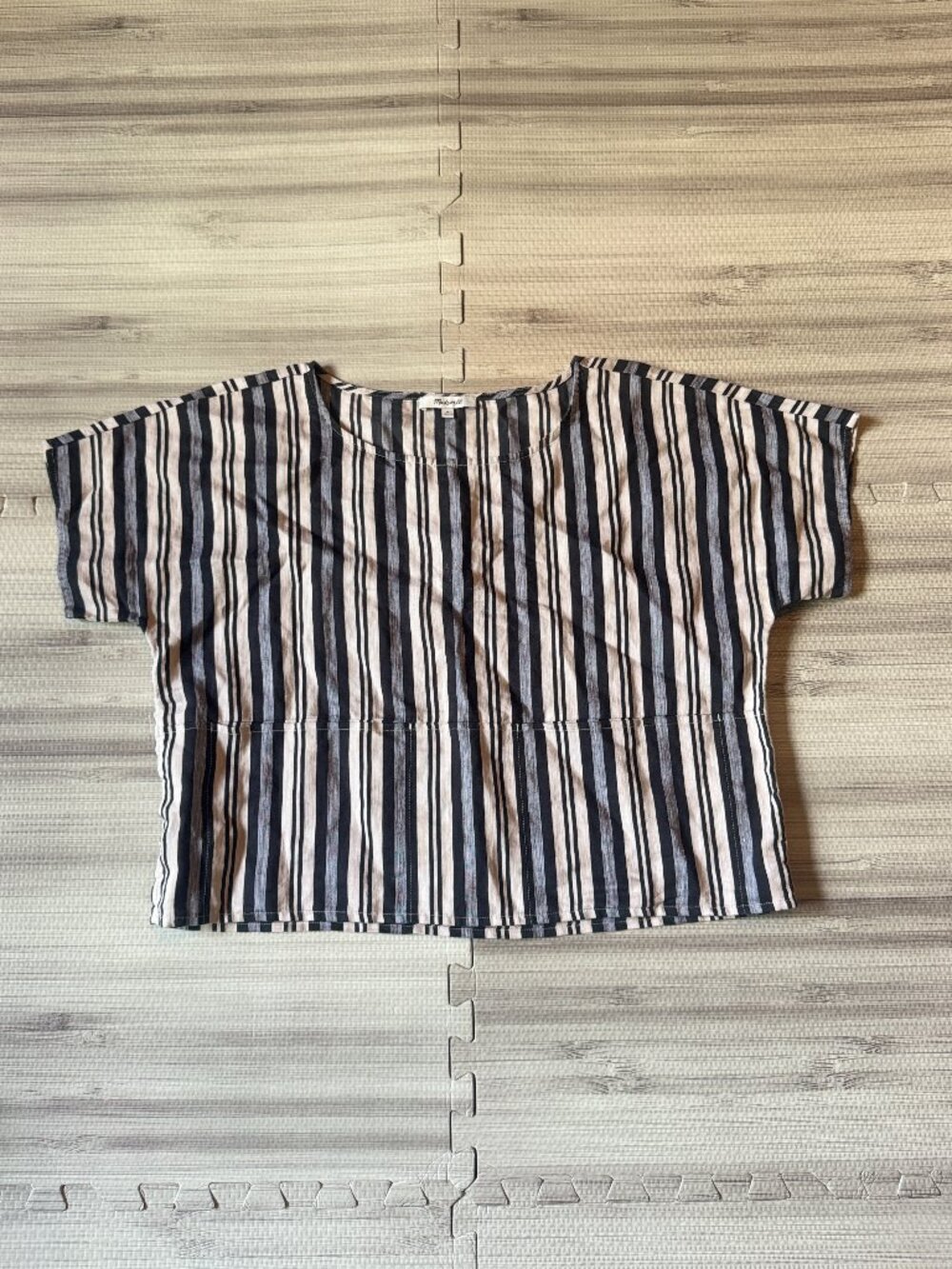 Madewell Women's Boxy Top in Evelyn Stripe